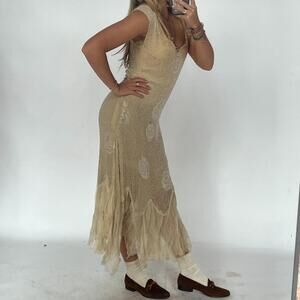 ethereal beaded 1920s silk chiffon dress